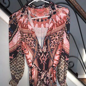 FASHION NOVA Wild Side Patterned Tunic - Pink